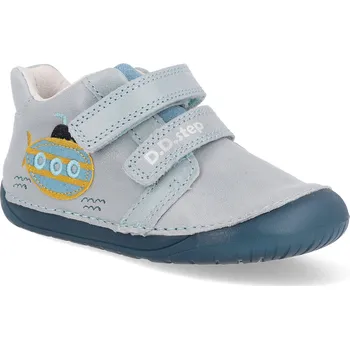 Barefoot dětské kotníkové boty D.D.step - S070-61420B světle modré Velikost: 22