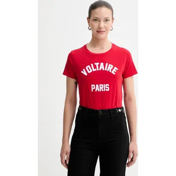 Pánské tričko Bavlněné tričko ZADIG&VOLTAIRE JWTS02837 červená 33X, vel. S