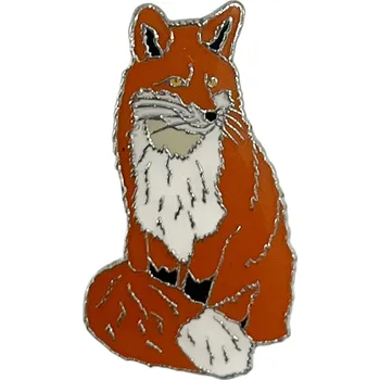 Odznáček - liška obecná sedící