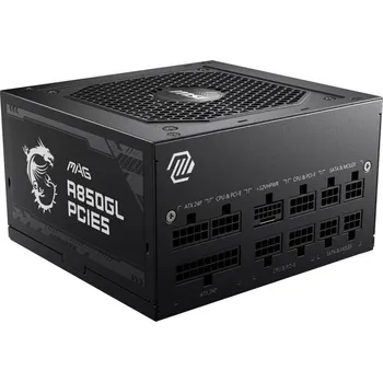Počítačový zdroj MSI zdroj MAG A850GL PCIE5 II/ 850W/ ATX3.1/ akt. PFC/ 7 let celk. záruka/ 120mm fan/ modulární kabeláž/ 80PLUS Gold