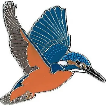 Odznáček - ledňáček říční v letu