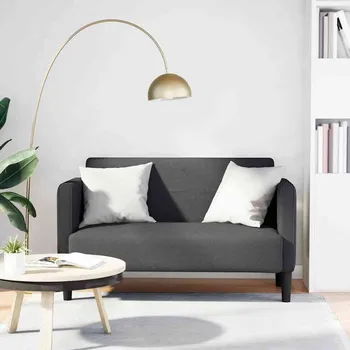 Pohovka vidaXL Loveseat Sofa 109 cm manšestrová tkanina [4100522] Barva: Tmavě šedá