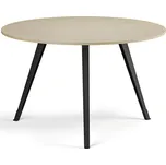 Konferenční stůl PRIMO ZEN, průměr 120 cm, černá podnož, bříza