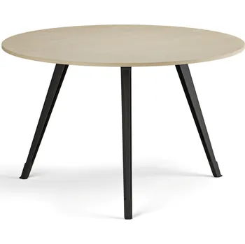 Konferenční stolek Konferenční stůl PRIMO ZEN, průměr 120 cm, černá podnož, bříza