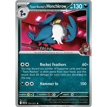 Sběratelská karetní hra Team Rocket's Honchkrow 127/217 - Ascended Heroes Typ karty: Reverse Holo R