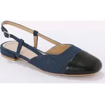 Dvoubarevné slingback baleríny modrá 41