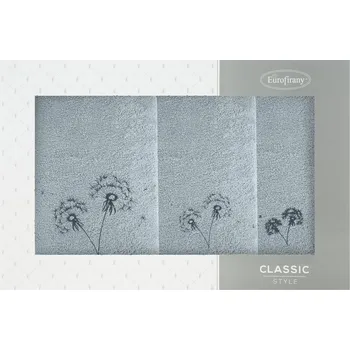 Ručník FROTÉ RUČNÍK MOLI3 SADA 1KS 30X50 CM, 1KS 50X90 CM, 1KS 70X140 CM STŘÍBRNÁ