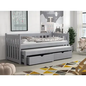 Dětská postel Dětská postel s přistýlkou Krzyš Barva dřeva: Šedá, 80x180