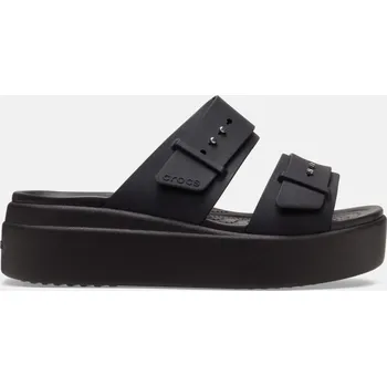 Dámské pantofle Crocs Brooklyn Buckle Low Wedge Black 34-35
