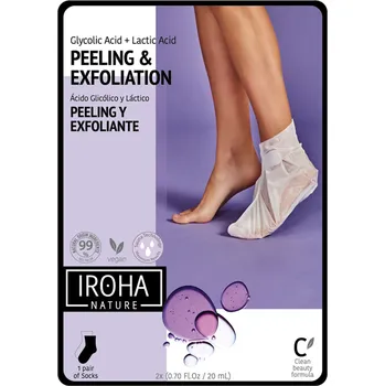 Kosmetika na nohy Iroha Nature Peeling & Exfoliation Lavender exfoliační ponožky s levandulí 2x 20 ml