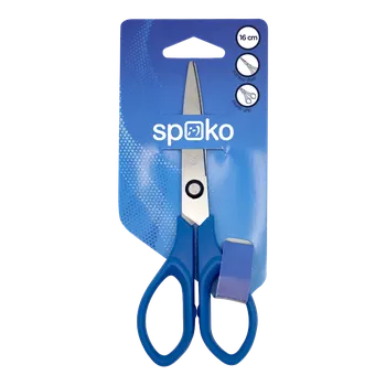 Kancelářské nůžky Nůžky kancelářské Spoko Economy, 16 cm, symetrické, tmavě modré