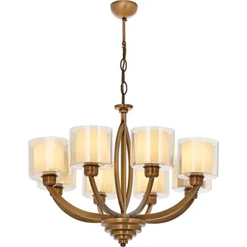 Lustr na řetězu LAHORE 8xE27/40W/230V bronzová