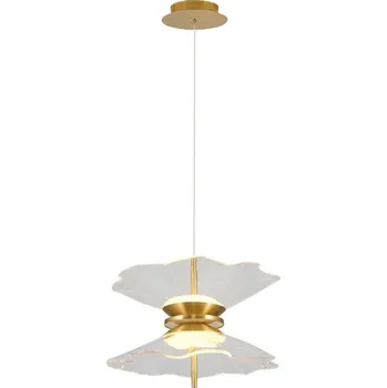 LED Lustr na lanku BUTTERFLY 2xLED/10W/230V 3000K zlatá