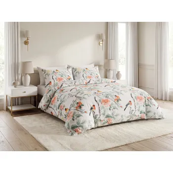 Povlečení Povlečení z mikrovlákna ORANGE FLOWERS bílé Rozměr povlečení: 2 ks 70 x 80 cm | 160 x 200 cm