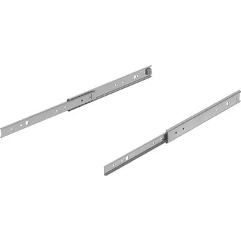 Nábytkové kování Teleskopické lišty, z nerezové oceli pro boční montáž, částečné vysunutí, nosnost do 65 kg K1712.0350