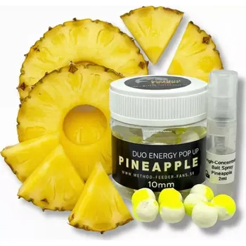 Boilies METHOD FEEDER FANS Plovoucí Boilies Duo Energy Ananas 12mm 50ml (METHOD FEEDER FANS Plovoucí Boilies Duo Energy Ananas 12mm 50ml)