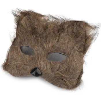 Karnevalová maska StoklasaMaska kočka -chlupatá hnědá