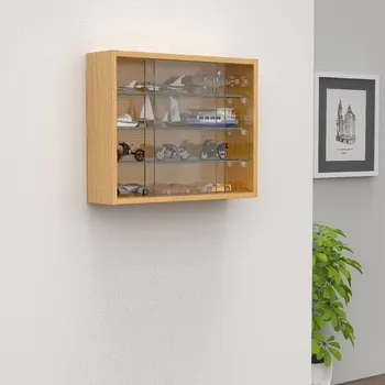 Komoda VCM Nástěnná vitrína „Drivalo S“, dub medový 497001