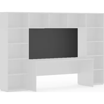 Knihovna Zadní stěna nad stůl INTEGRO, grafit