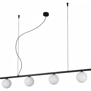 Metal lux 276.133.03 Libra, závěsné svítidlo 4xG9, černá/bílé sklo, délka 120cm