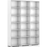 Knihovna SILVER LINE, 3 sloupce, 2230 x 1800 x 400 mm, bílá