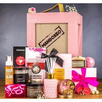 Dárkový potravinový koš Bedna plná Wellness | Manboxeo.cz