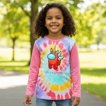 Dívčí oblečení Kugo KT9936 Dívčí tričko růžové