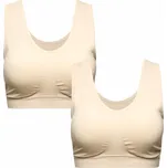 GREENICE Bezešvé podprsenky velké velikosti GREE-2377 2ks Barva: Béžová, Velikost: XL/2XL