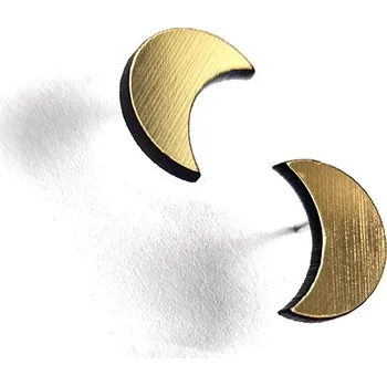 Náušnice MOON gold náušnice metalické zlaté