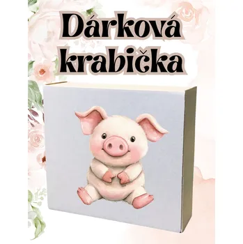 Krabička na výslužku krabička s potiskem Krabička, s potiskem, PRASÁTKO, 17,3x16x5,3 cm, 1 kus