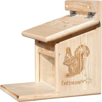 Krmivo pro hospodářské zvíře Erdtmann Krmítko pro veverky z modřínového dřeva se zvedací stříškou