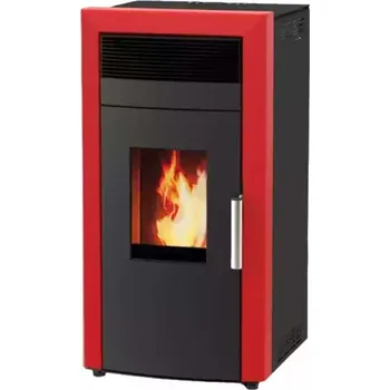 Krbová kamna ALFA PLAM ALFA PLAM, peletová kamna s výměníkem COMMO 12 ECO, 12 kW, červená (RAL 3004 mat)