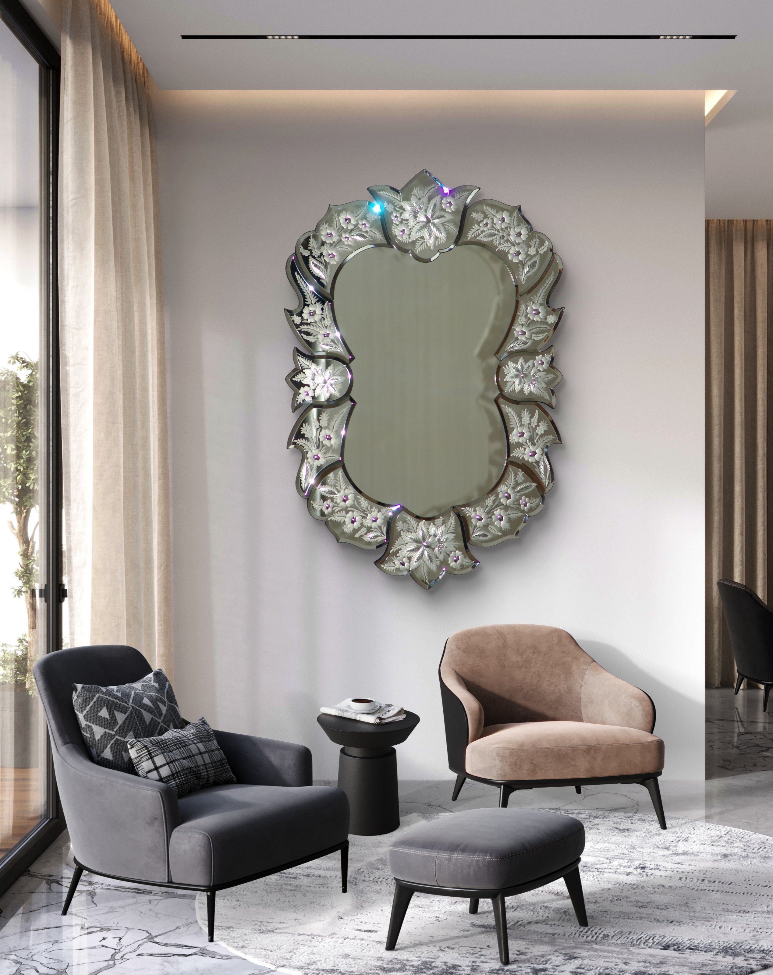 Benátské zrcadlo - 70 x102cm ( 307 B )