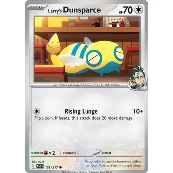 Sběratelská karetní hra Larry's Dunsparce 163/217 - Ascended Heroes Typ karty: Non-Holo