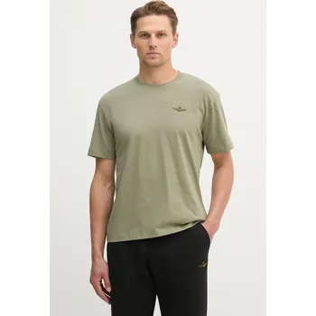 Pánské tričko Bavlněné tričko Aeronautica Militare TS2522UJ00641 zelená 87X, vel. XXL