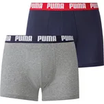 Puma Pánské boxerky "Slim Fit", 2 kusy (modrá/šedá, M)