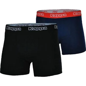 Pánské spodní prádlo Boxerky KAPPA 2-pack Black-Navy XL