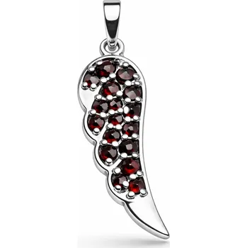 Přívěsek Stříbrný přívěsek křídlo český granát Vivat