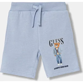 Pánské kraťasy Dětské bavlněné šortky Guess N6RD02.KAD74.PPY2 modrá 50X, vel. 105-112