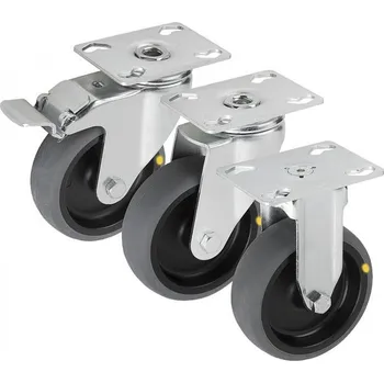 Pojezdové kolečko Řídicí a pevné kladky z ocelového plechu elektricky vodivé těžké provedení 95012-11100322