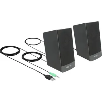 Delock stereo reprosoustava k PC, 3W, napájení z USB, černá
