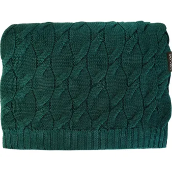 Dětské zboží Lullalove Deka z vlny Merino XL, 180x120 cm - PREMIUM - Smaragdová zeleň
