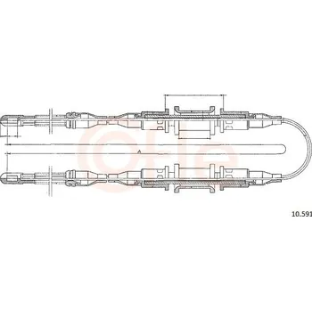 Lanko parkovací brzdy Tažné lanko, parkovací brzda COFLE 10.591