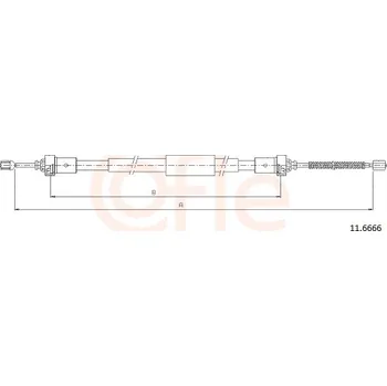 Lanko parkovací brzdy Tažné lanko, parkovací brzda COFLE 11.6666