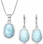 Stříbrná souprava s larimarem Griselda