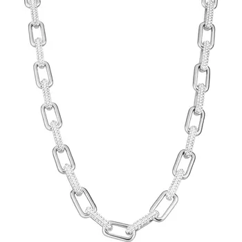 Náhrdelník Guess Stříbrný náhrdelník se zirkony Nuances JSBN04589JWRHT/U 44,5 cm + 2 měsíce na vrácení zboží