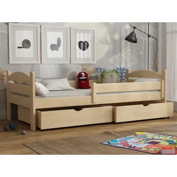 Dětská postel Dětská postel se zábranou Ela Barva dřeva: Borovice přírodní, 80x180