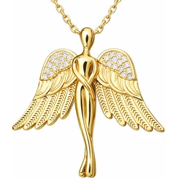 Náhrdelník Stříbrný zlacený náhrdelník Anděl Annie