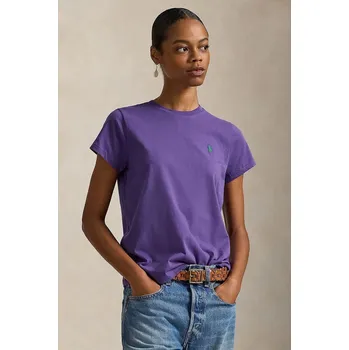 Pánské tričko Bavlněné tričko Polo Ralph Lauren 211B14605 fialová 45X, vel. XL