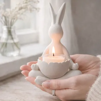 Velikonoční dekorace Majas Cottage Zajíček z keramiky Majas Yoga svícen